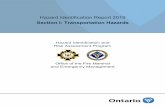 Section I: Transportation Hazards - Emergency Management Ontario · 2019-05-23 · An aviation incident could result in environmental damage, particularly from the chemicals released