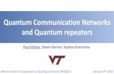Quantum Communication Networks and Quantum repeaters...4 What is Quantum Communication? “Quantum communication is the art of transferring a quantum state from one place to another”