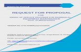 REQUEST FOR PROPOSAL · TENDER NO. E-02 /NHM/Equipment/2016. Page 1 1 Request for Proposal REQUEST FOR PROPOSAL FOR HIRING OF SERVICE PROVIDER FOR BIOMEDICAL EQUIPMENT MAINTENANCE