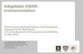 Adaptable C5ISR Instrumentation - ITEA...Adaptable C5ISR Instrumentation ... 21 May 2014 U.S. Army Electronic Proving Ground Advanced Electronics & Network Systems Mission Command