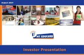 Investor Presentationicse.maheshtutorials.com/images/investor/Investor... · Coaching for JEE Advanced (IIT Entrance Exam) in Mumbai under the brand ZLakshya [ launched in FY 13-14