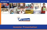 Investor Presentationcommerce.maheshtutorials.com/images/investor/InvestorPresentatio… · Mumbai 2009 Introduction of Technology Aided Teaching (TAT) 2011 Acquisition of 51% ...