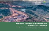 Mineral resource governance in the 21st Century€¦ · Extraction of mineral resources has risen markedly in recent decades and will continue to grow unabatedly to serve the needs