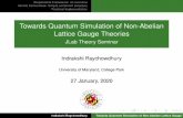 Towards Quantum Simulation of Non-Abelian Lattice Gauge ...Motivation for Quantum Computing/Simulation Quantum computation is expected to efﬁciently handle the exponential growth