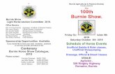 The 100th Burnie Show.burnieshow.com/wp-content/uploads/2019/07/HORSE.pdf · Schedule of Horse Events Unofficial Saddle & Rider classes, Unofficial Showjumping, & Dressage, Official