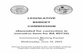 LEGISLATIVE BUDGET COMMISSION · 2012-04-06 · Legislative Budget Commission Meeting June 18, 2003 Department: Children and Families EOG Number: B0023 Problem Statement: For the