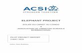 ELEPHANT PROJECT - ACSI Africa · The project was coined ‘Elephant Project’. Elephants are not unfamiliar, but to assume definition of a national project on the basis of a metaphor