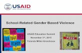 School-Related Gender Based Violence€¦ · What is School-Related Gender Based Violence? Sexual harassment and abuse Bullying and other forms of intimidation Corporal punishment