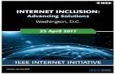 Internet Inclusion: Advancing Solutions Version:)14)June)2017...The next project-profile session looked at the value of connectivity for transforming the lives and livelihoods of refugees,
