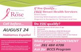 Breast Exams Screening Mammograms and Diagnostics ... · The Rose (La Rosa) es un proveedor de Breast and Cervical Cancer Services (BCCS) ofrecido por el Departamento de Servicios