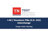 I-40 / Donelson Pike (S.R. 255) Interchange · MNAA East-West Road. 1. I-40 WB Off-Ramp over McCrory Creek. 8 Retaining Walls. PROPOSED NOISE BARRIER WALL. Tammy Sellers. Environmental