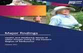 Health and Wellbeing Needs on Older People Living in the ... · EMR Health and Wellbeing Needs of Older People page 1 Introduction Primary Care Partnerships (PCPs) are funded by the