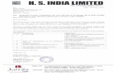 H. S. INDIA LIMITEDhsindia.in/.../Appointme-of-Mr.-Pushpendra-Bansal.pdf · Mr. Pushpendra Radheshyam Bansal is not debarred from holding the office of Director by virtue of any order