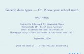 Generic data types — Or: Know your school math · 1 JJ J I II Generic data types — Or: Know your school math ... (Inr b) = Cons (1,compresshβi b) compresshα ×βi (a,b) = compresshαi