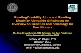 Reading Disability Alone and Reading Disability Alongside …... · 2016-10-19 · Dyslexia (RD) is an unexplained inability to learn to read (write, ... LD, Gifts, and Twice Exceptionality