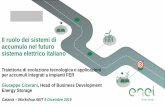 Il ruolo dei sistemi di accumulo nel futuro sistema elettrico italiano · 2019-12-07 · Value proposition and applications for RES + BESS ... Compressed air energy storage (CAES)