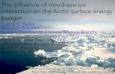 The influence of cloud-sea ice interaction on the Arctic ... · Science Directorate, Climate Science Branch CERES Science Team Meeting 2016 Radiation Budget Workshop ECMWF, Reading