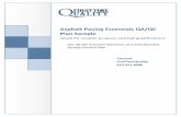 Asphalt Paving Essentials QA/QC - f Asphalt Paving Essentials QA/QC Plan Sample ... Fixing problems
