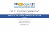Office of the County Auditor - Broward County, Florida · Review of Hertz Corpration at Fort Lauderdale-Hollywood International Airport Broward County Office of the County Auditor