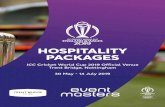 Hospitality - Trent Bridge Cricket - ICC World Cup - …...ICC Cricket World Cup 2019 experience now. The world’s top teams and players are coming to England and Wales this summer