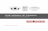 PoE Hidden IP Camera - GOLBONG · If the IP camera don’t have correct IP setting, especially DDNS, it will failed to receive the push message. 1. Touch home icon in the live view