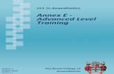 Annex E - Advanced Level Training · E-2 Table of Contents Glossary of terms 3 Assessment method decode 5 Advanced training 6 Domain 1 – Clinical practice 7 Domain 2 – Team working