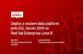Deploy a modern data platform with SQL Server 2019 on Red ... · SQL Server command-line tools (sqlcmd, bcp) available for Linux and MacOS Existing Windows tools such as SQL Server