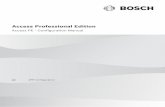 Access Professional Edition · 2018-05 | | APE-Configuration Bosch Access Systems GmbH 22.1 GeneralIntroduction Access PE is an Access Control System which has been designed to offer