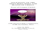 SOLEMNITY OF THE MOST HOLY BODY AND BLOOD OF CHRIST Communion below and participate in the Communion
