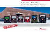 Leica DISTO - cig.co.th · Measuring range 0.05m up to 200m typ. Accuracy ± 1.0mm Precise, quick and reliable measurements Digital Pointfinder with 4x zoom and high resolution colour