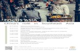 FOCUS ASIA Layout: Nina Brand. Photo by Tran Phu on Unsplash · Astrid Norén-Nilsson, Lund University 09.30-10.30 Wagging the Dog: Cambodia’s Frustrating Relationship with China