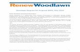 Developer Request for Proposal (RFP): FALL 2016 · Developer Request for Proposal (RFP): FALL 2016 Renew Woodlawn Homeownership Program Renew Woodlawn is a collaborative effort between