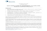ROX SIGNS FARM-IN AGREEMENT TO EXPLORE ... - Rox ROX RESOURCES LIMITED â€“ 22 December 2011 Rox Resources