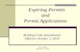 Expiring Permits and Permit Applications · 21-09-2010  · Example Extension Letter Extension must be requested before the application expires and include justification in writing.