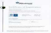 Mobile Crane hire, Contract lifting, London, Sussex ... OHSAS 18001 Certificate.pdf · Alcumus@ ISOQAR Certificate of Registration This is to certify that the Management System of: