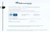 Mobile Crane hire, Contract lifting, London, Sussex ... 14001 Certificate.pdf · Alcumus@ ISOQAR Certificate of Registration This is to certify that the Management System of: Southern