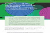 The BTK Inhibitor ARQ 531 Targets Ibrutinib-Resistant CLL and … · ARQ 531, whereas only the Y223 autoactivation site of BTK was dephosphorylated with ibrutinib treatment (Fig.