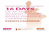 Take Action Against Gender-Based Violence 16 DAYS - New York€¦ · New York, NY 10025 Join The New York Chapter of the Union of Black Episcopalians and the Task Force on Domestic