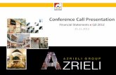 Conference Call Presentation - AZRIELI.COMinvestors.azrieli.com/UplImages/file/Azrieli-Group... · Conference Call Presentation Financial Statements Q3 2012 21.11.2012 | 2 | Set forth