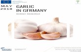 M A Y GARLIC 2 0 1 8 IN GERMANY · Exports, € bln 1 194 1 204 1 279 Imports, € bln 949 955 1 035 Net trade balance, € bln +245 +249 +244 Germany’s food and beverage industry