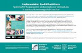 Implementation Toolkit/Audit Form - King's College London...College of Occupational Therapists and Association of Chartered Physiotherapists in Neurology (2015) Splinting for the prevention