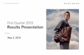 First Quarter 2019 Results Presentation - Hugo Boss · 2019-05-02 · 20 FIRST QUARTER 2019 RESULTS PRESENTATION Forward-looking statements contain risks This document contains forward-looking