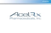 Forward-Looking Statements - AcelRx...Nov 19, 2015  · High Therapeutic Index Lipophilicity No Active Metabolites Rapid Uptake Across BBB 505(b)(2) NDA filing ... ER Study Results