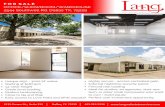 F O R S A L E OFFICE/SHOWROOM/WAREHOUSE 2544 Southwell … · Perfect user investment opportunity. F O R S A L E OFFICE/SHOWROOM/WAREHOUSE 2544 Southwell Rd. Dallas TX, 75229 S O