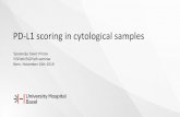 PD-L1 scoring in cytological samples€¦ · 6/11/2019  · PD-L1 ICC on PAP-stained cytology with histology standardized FFPE assays compared to paired FFPE specimens Noll B Lozano