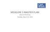 MEASURE S MASTER PLANopusdbond.org/wp-content/uploads/2018/09/Master-Plan-Msr... · 2018-11-27 · MEASURE S MASTER PLAN Board Meeting March 20, 2018 Pre-Construction Projected Projected