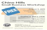 Chino Hills Small Business Workshop...Chino Hills Small Business Workshop Author California State Treasurer's Office Subject Chino Hills Small Business Workshop Keywords Chino Hills