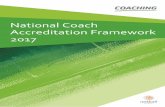National Coach Accreditation Framework 2017 · and 4.5-hour face to face course. Club, Association & Regional Coaches ... All courses within the National Coach Accreditation Framework