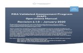 RBA Validated Assessment Program (VAP) Operations …Revision 6.1.0 – January 2020 Organizations working with and in the Responsible Business Alliance (RBA) are working to improve