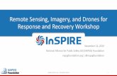 Remote Sensing, Imagery, and Drones for Response and ... · Part 2. Remote Sensing for Response • 10:45 AM Presentation: Disaster Rewind on remote sensing collection, exploitation,